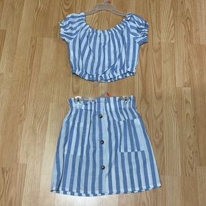 Cute skirt top set